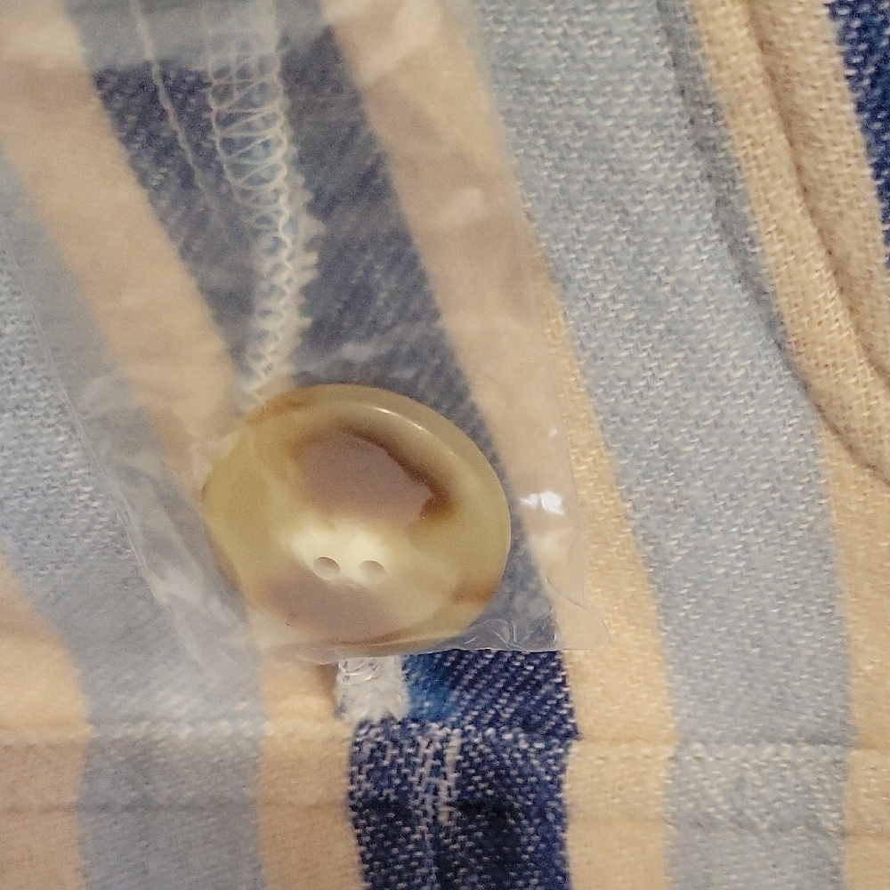 Pendleton Blue and White Striped 100% Cotton Chore Jacket Size Large - Picture 8 of 11
